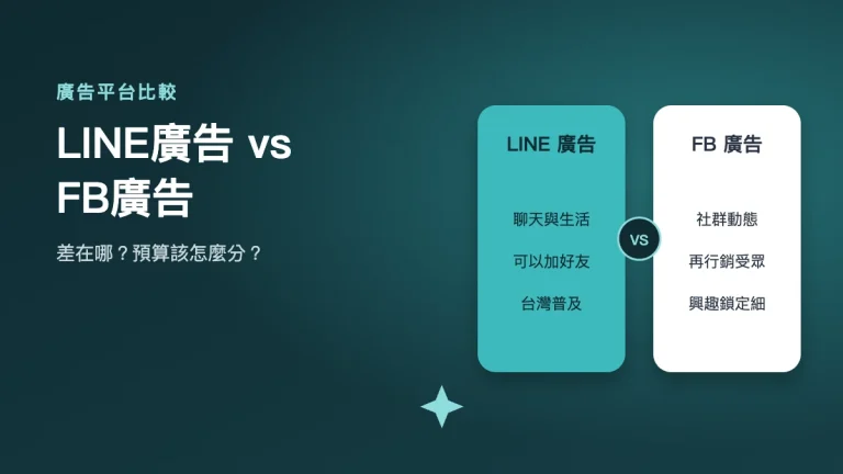 LINE廣告 vs FB廣告比較